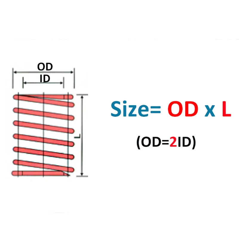 Medium Load Die Springs Red Compression Mould Spring For Rear Trunk Tailgate Strut Support Lift Bar Tool Red Car Accessories