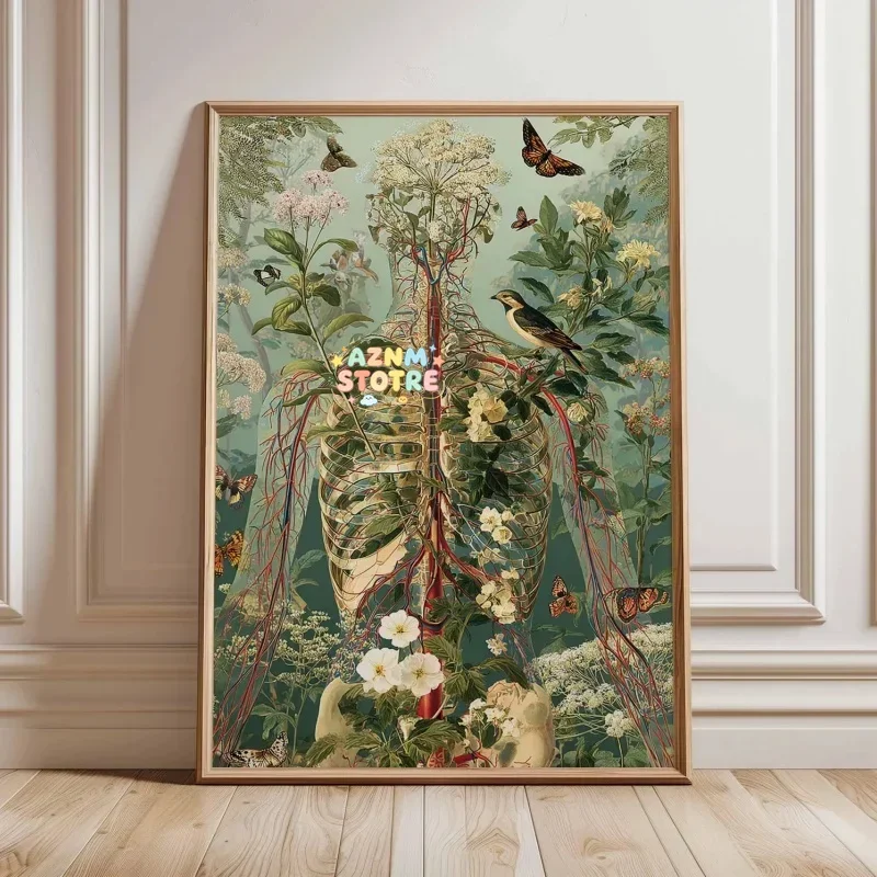 Human Anatomy Poster, Human Body Posters Wall Prints, Educational Medical Print, Doctor Office Decor, Vintage Anatomy Poster