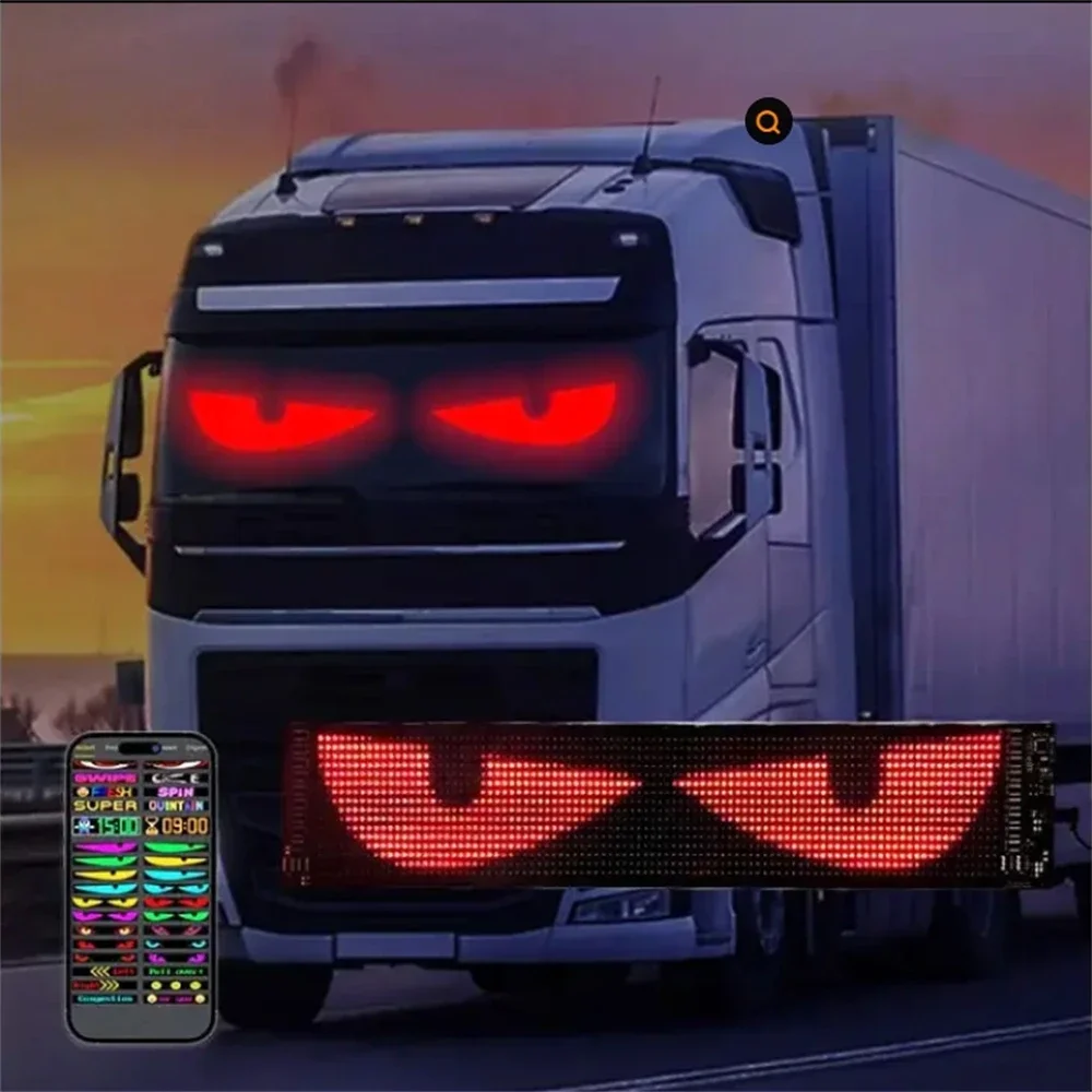 Smart Control LED Display Car Windshield Eyes LED Matrix Pixel Panel Display Evil Eyes LED Screen For The Car Windshield