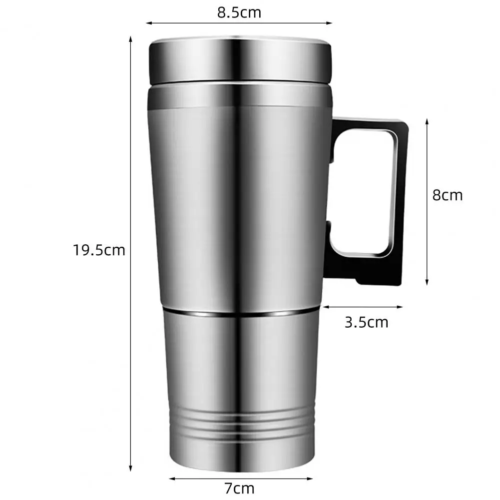 12/24V Car Electric Kettle 300ml Stainless Steel Electric Car Heated Kettle Cup Car Boiling Mug For Water Tea Coffee Milk