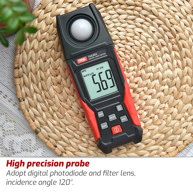 TASI TA630 Luxometer Professional Lux Meter Handheld Light Meter High Accuracy Luxmeter Illuminometer Photometer