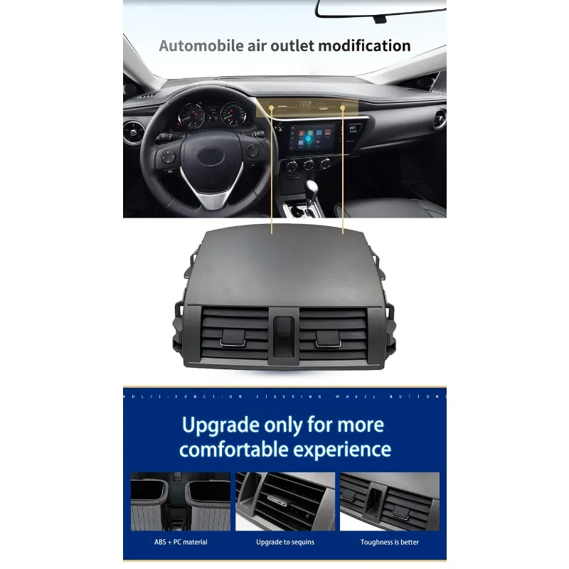 Automotive Dashboard AC Air Vent Assembly Durable Air Outlet Grill with Emergency Switch E771-5111E100
