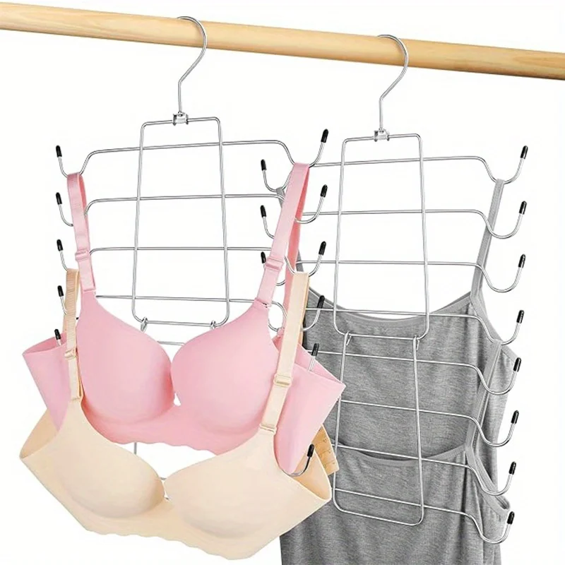 Multi Functional Underwear Storage Hanger, 8-story Camisole Rack, Wardrobe Space Saving Bra and Sock Sorting Rack