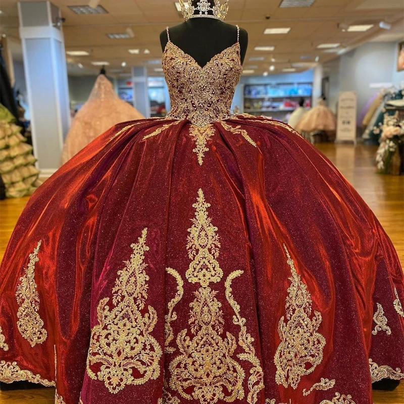 ANGELSBRIDEP bordowe Quinceanera sukienki suknia balowa aplikacje z koralikami koronka słodkie 16 suknie suknie przedsionka 15 Plus rozmiar