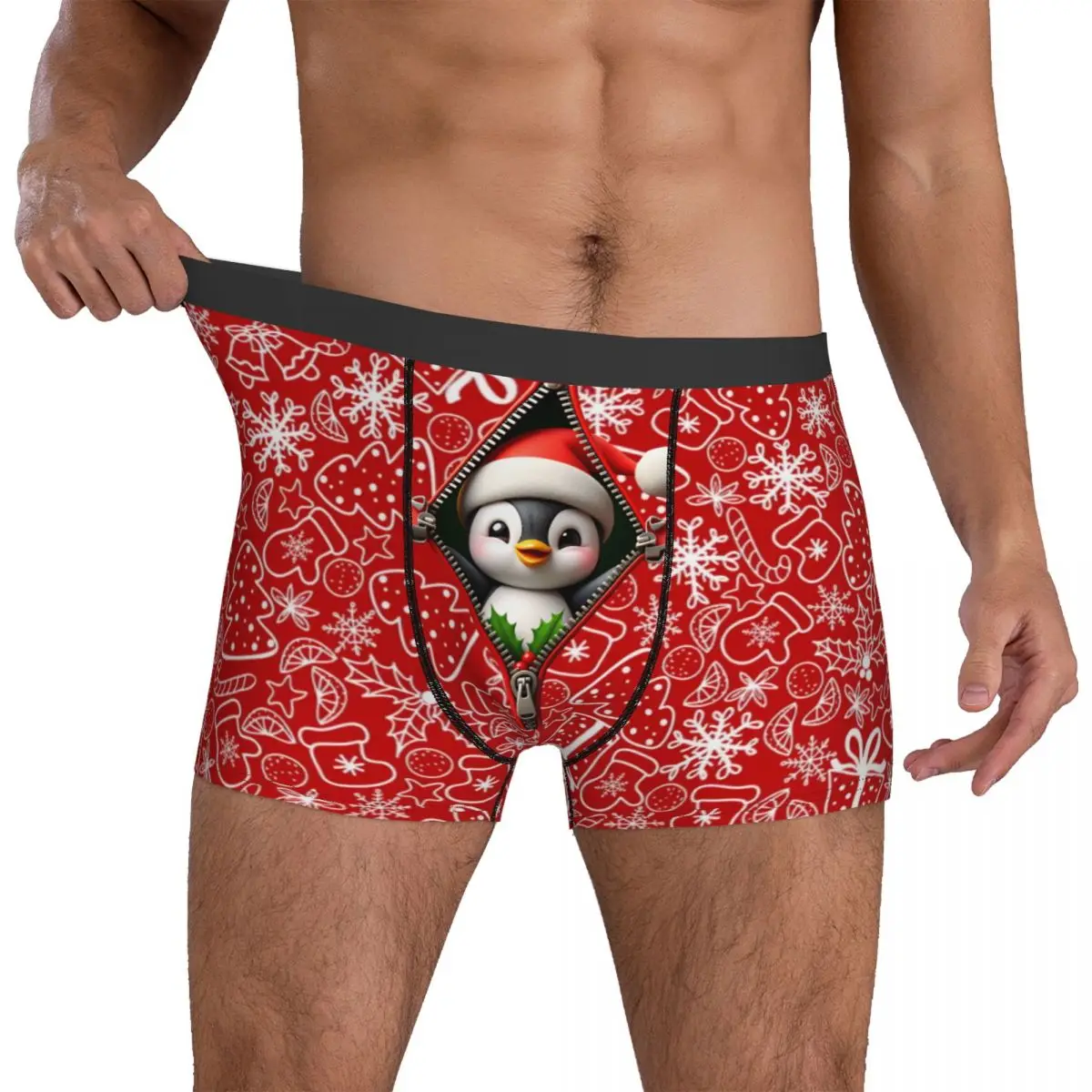 

Cute Penguin Underwear Man Boxer Brief Classic Trunk Hot Sale Printing Oversize Underpants