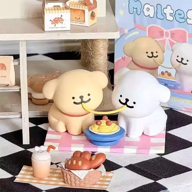 Line Puppy Happy Series scatola cieca figura periferiche bambole carine bambole ornamenti da tavolo regali di alto valore