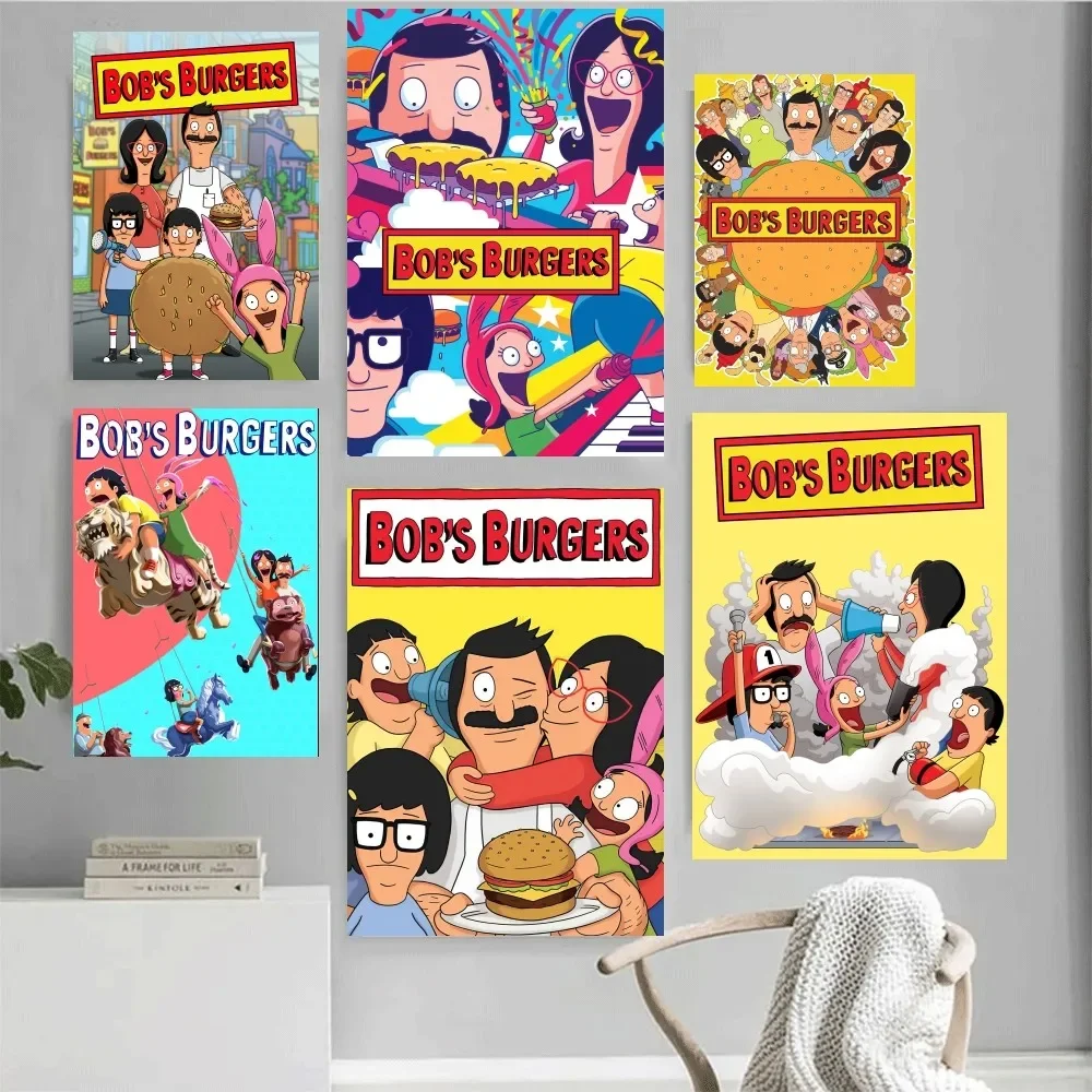 Cartoon B-Bobs B-Burgers Poster Home Office Wall Bedroom Living Room Kitchen Decoration Painting