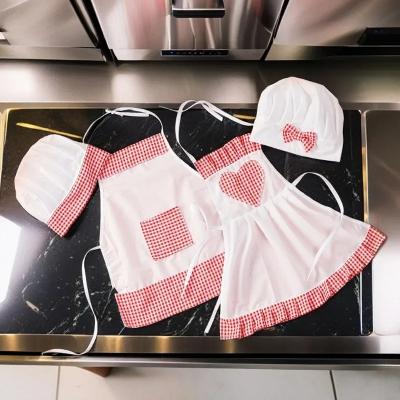 Delantal de Chef para bebé, conjunto de sombrero, accesorios de fotografía para bebé, accesorios de cocinero para recién nacido, sesión de fotos, sombrero de Chef a rayas, conjunto de disfraz de sirvienta