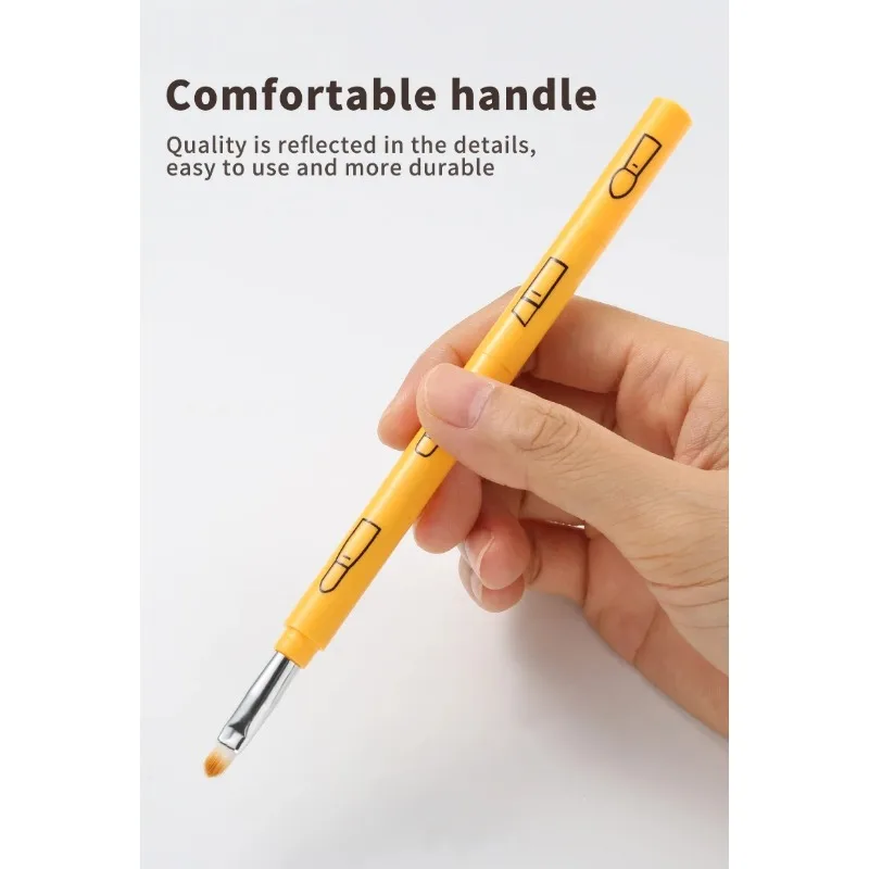 فرشاة مكياج جديدة 4 في 1 محمولة متعددة الاستخدام لظلال العيون مع أداة مكياج بمقبض بلاستيكي #5