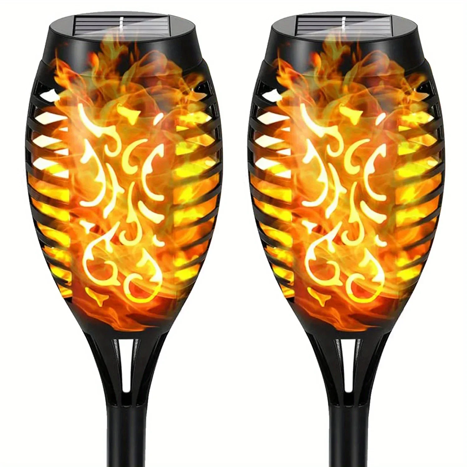 Outdoor Solar Torch Flame Lights with Flickering Flame Waterproof Solar for Pathway Landscape Garden Yard Lawn Driveway Decor