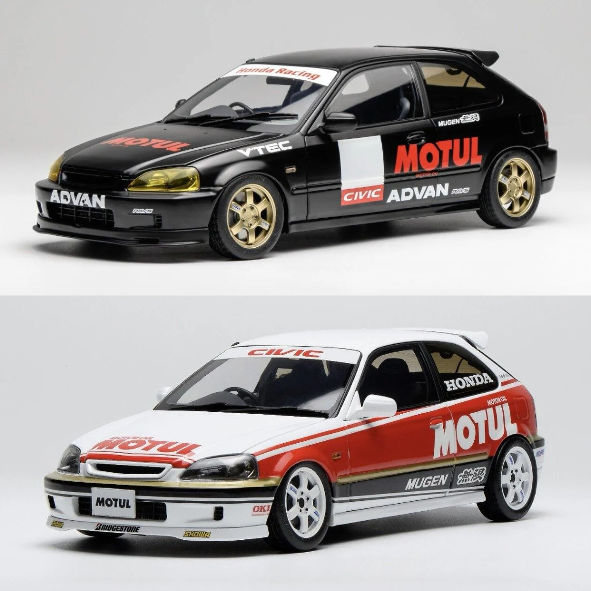 Diecast 1:18 Scale Honda Civic TYPE R EK9 Alloy Car Model