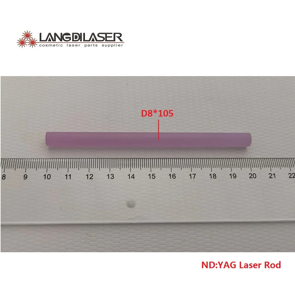 Nd:YAG LASER ROD / SIZE : D7&8*105(145)mm / AR@1064nm Coated On Both Ender Surface / T:99.5%