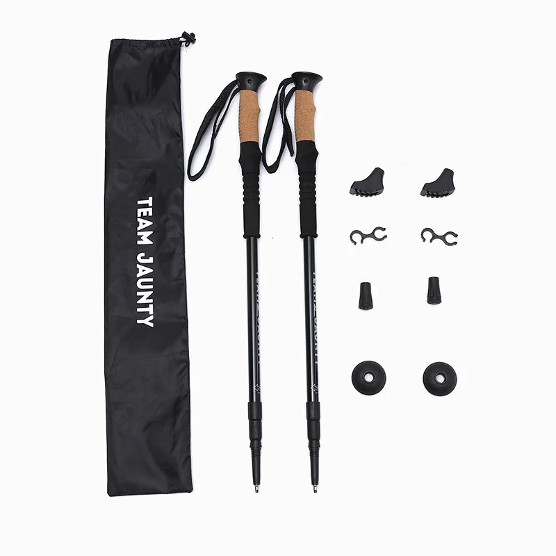 

2Pcs/lot Anti Shock Walking Sticks Alpenstock Trekking Hiking Walking Poles Set Telescopic Nordic Walking Canes Shooting Crutch