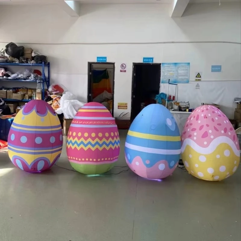 

Inflatable Color Easter Egg Outdoor Holiday Decoration Model with LED Light