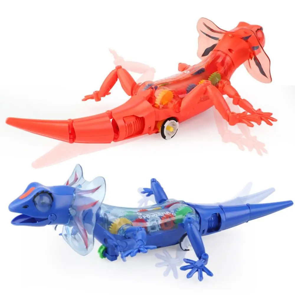 Modelo robótico electrónico mascotas lagarto sonidos luces lagarto caminando electrónico Kawaii Anime