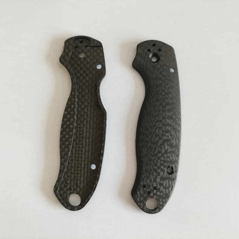 CNC Full 3K Carbon Fiber Fold Knife Handle Scales For Genuine Spyderco C223 Para3 Paramilitary3 Knives Grip DIY Make Parts