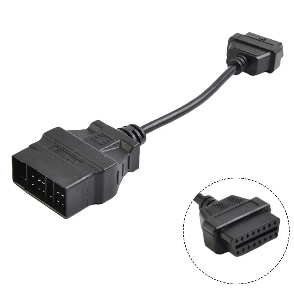 22-Pin OBD1 To 16-Pin OBD2 Converter Adapter Cable For TOYOTA Diagnostic Scanner Black-Accessories For Vehicles