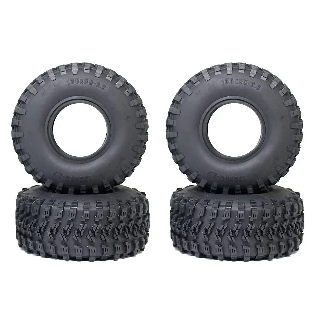 

4PCS 135*55MM 2.2 Rubber Terrain Tyre Wheel Tires for 1/10 RC Rock Crawler Axial SCX10