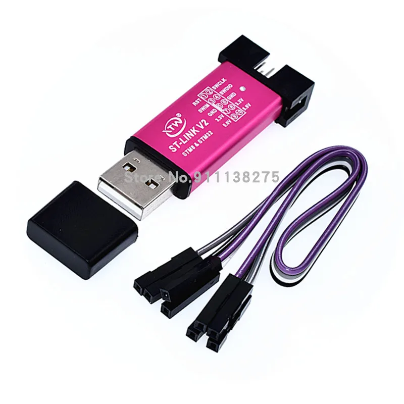 Programação de download do simulador ST-Link V2 stlink mini STM8STM32 STLINK com capa