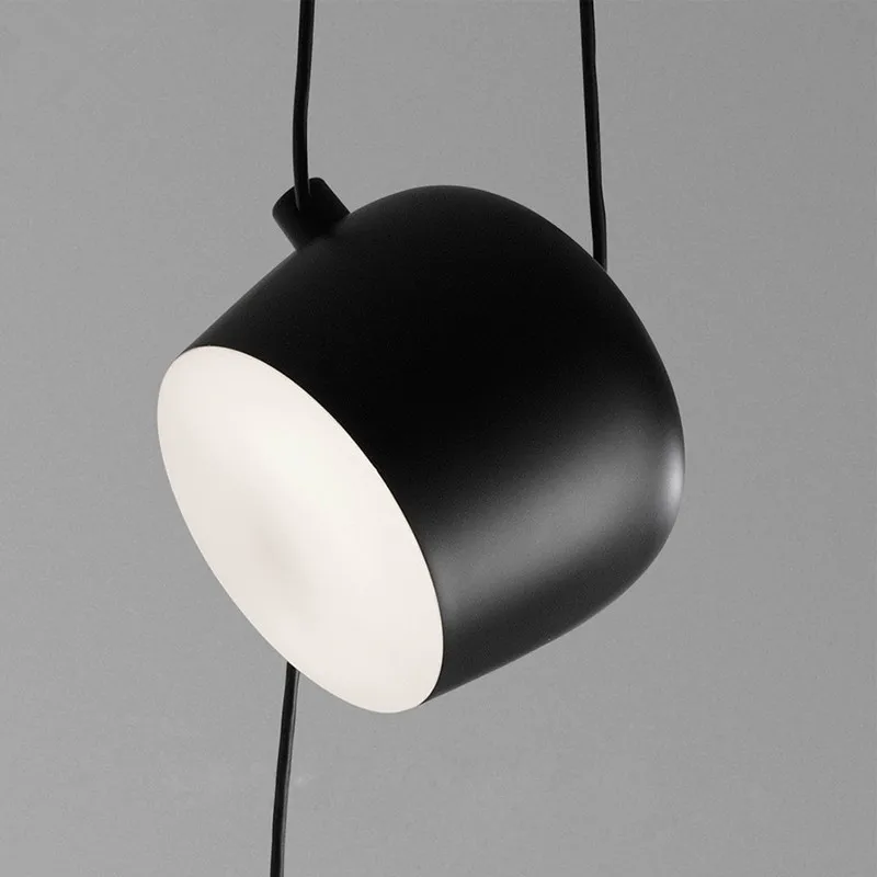 Modern Black White Hanging Lamp Multipoint Adjustable Pendant Lights Industrial Office Model Room Minimalist Decor Lighting