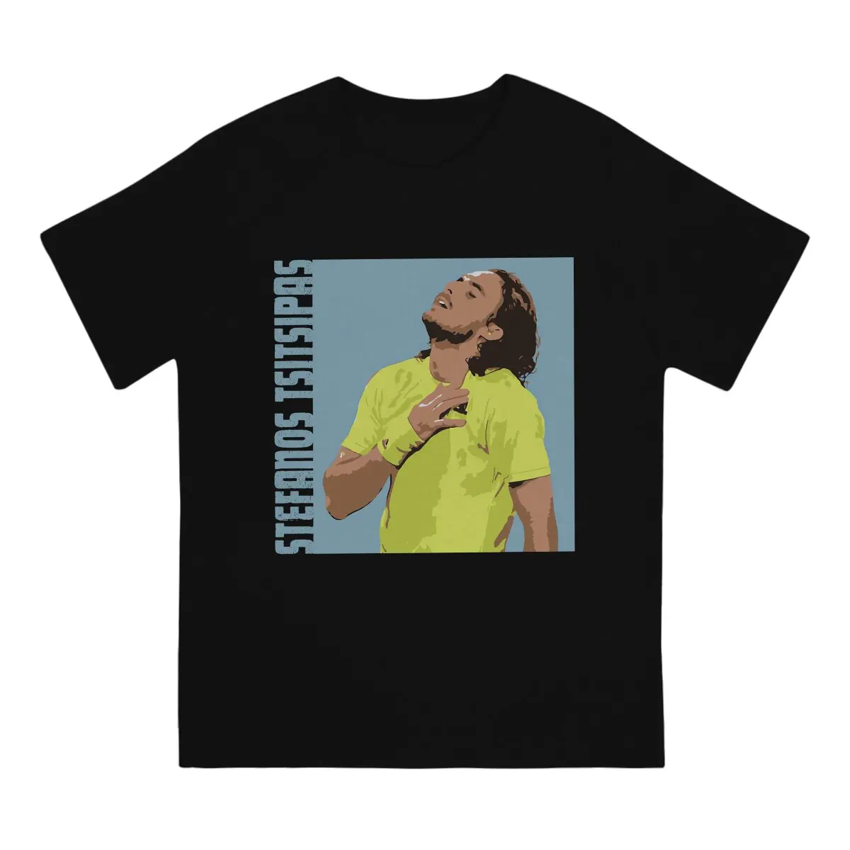 Tennis Player Men's TShirt Stefanos Tsitsipas Art Fashion T Shirt Graphic Streetwear New Trend