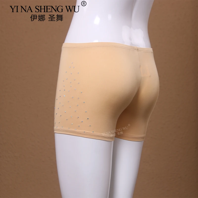 Belly Dance Costume Leggings Dance Safety Pants Women's Dance Underpants Lining Latin New Hot Drill Tight-fitting Stretch Shorts