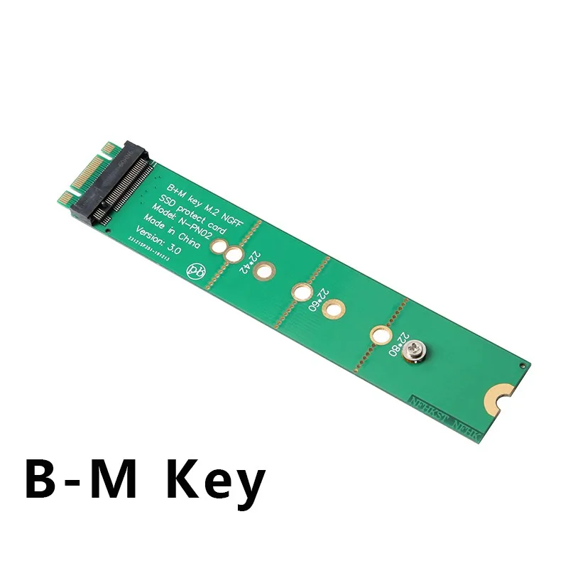 M.2 SSD Protect Card Test Tool M.2 SATA Adapter PCIE NVME M2 Adapter Converter Test Board Expansion Card Riser for 22110 M.2 SSD
