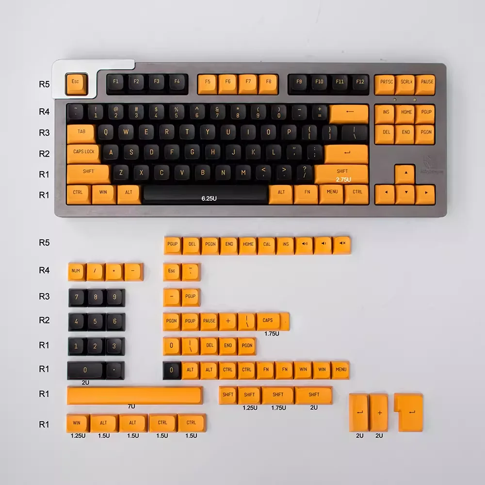 

149 Keys Black Orange CSA Profile Keycaps For Cherry Mx Switch Mechanical Gaming Keyboard Double Shot PBT Keycap Key Cap DIY