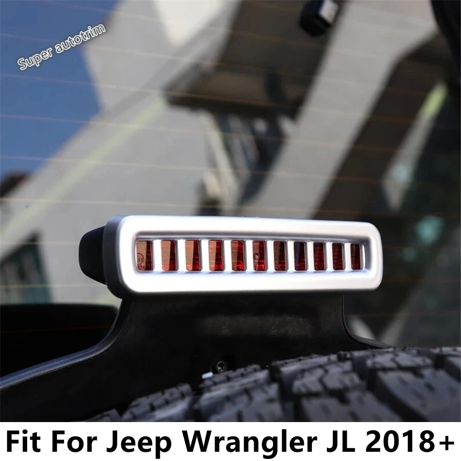 

Car Rear High Position Parking Brake Lights Lamp Frame Cover Trim ABS Accessories Exterior Fit For Jeep Wrangler JL 2018 - 2022