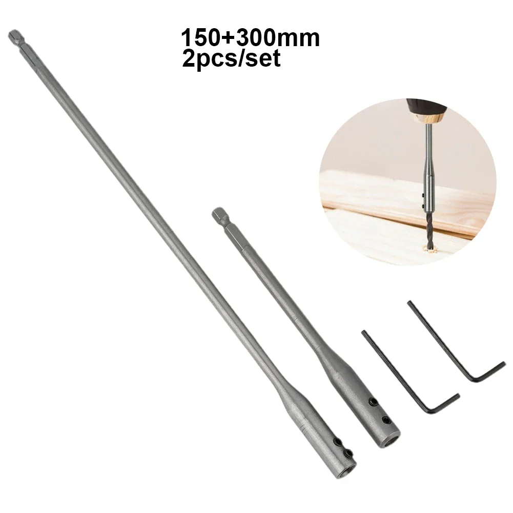 Broca Barra de Extensão Conjunto Chave Buraco Profundo Eixo Extensão Hex Suporte Conecte Rod Acessórios para Ferramentas Elétricas 150 mm 300 mm Pcs