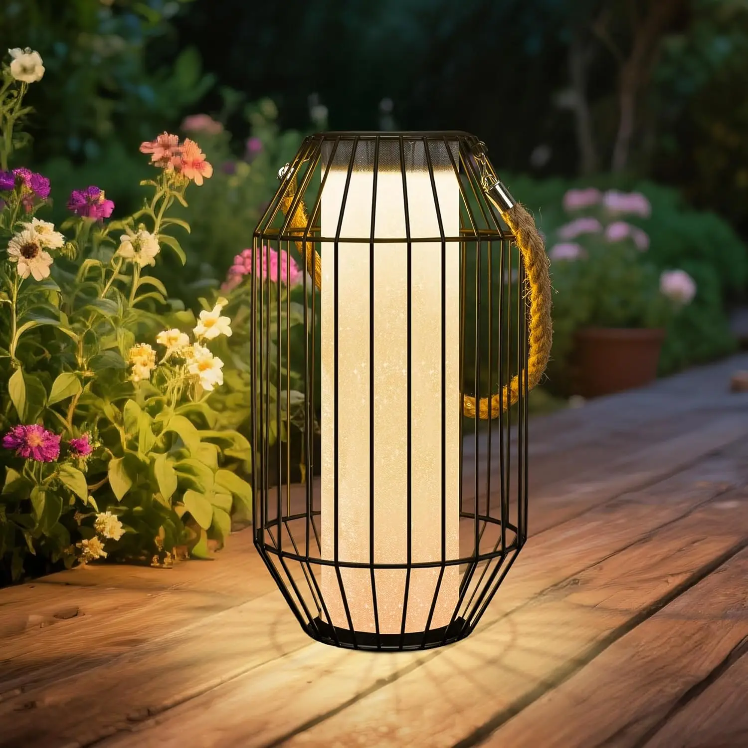 

Solar Lanterns Outdoor Waterproof Metal Hanging Lights for Porch Patio Yard Decor