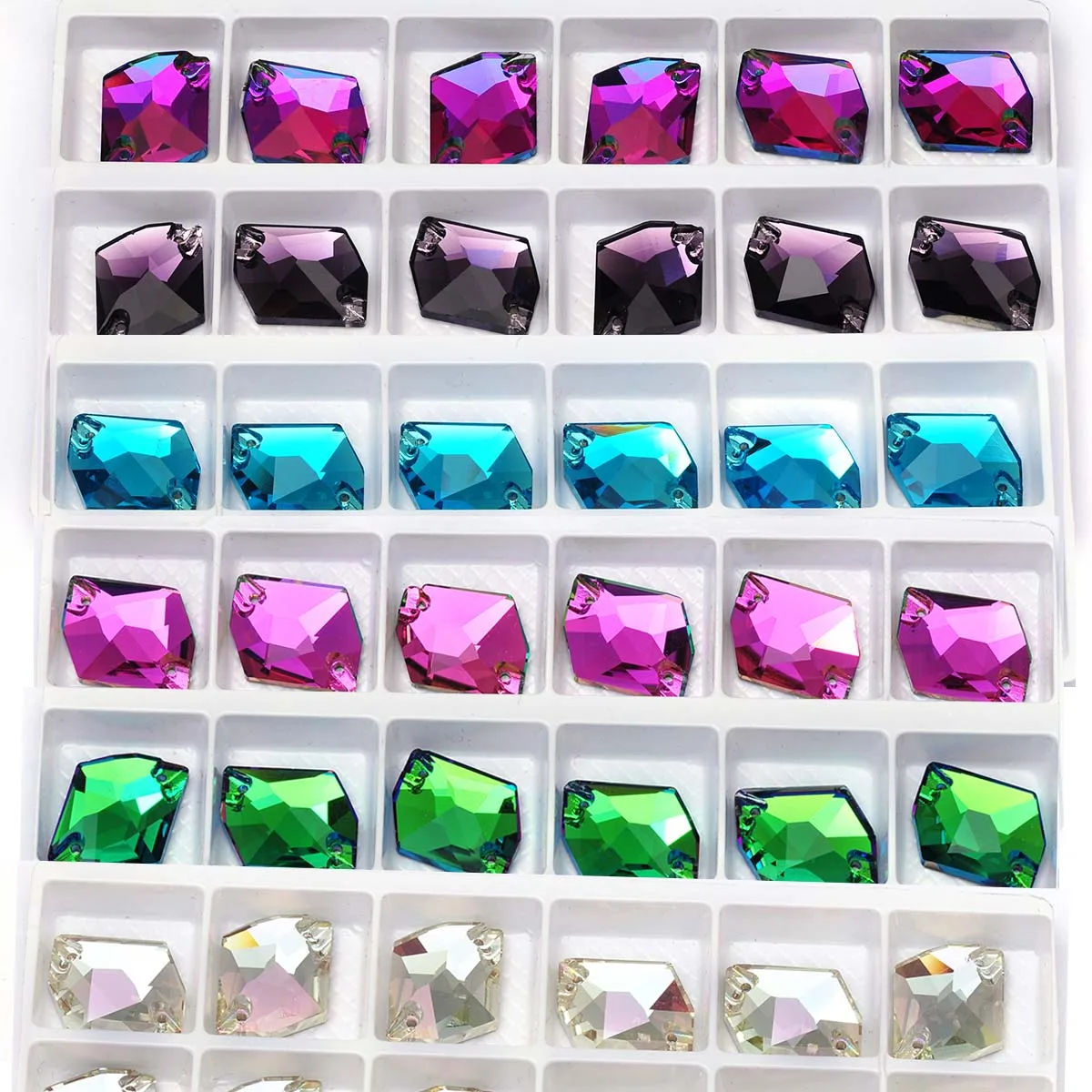 PUBRILEX Wholesale New Cosmic Sewing K9 Glass Rhinestones DIY Needlework Accessories Flatback Sew On Stones For Dress Clothing