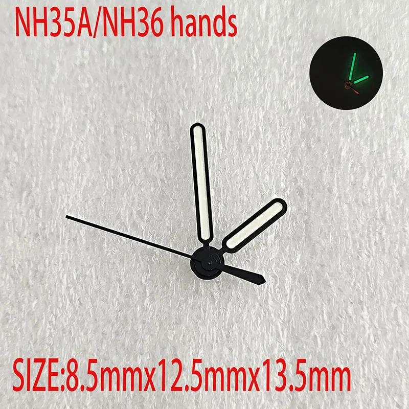 自動機械式ムーブメント時計,発光アクセサリー,グリーン,c3,nh35,nh36