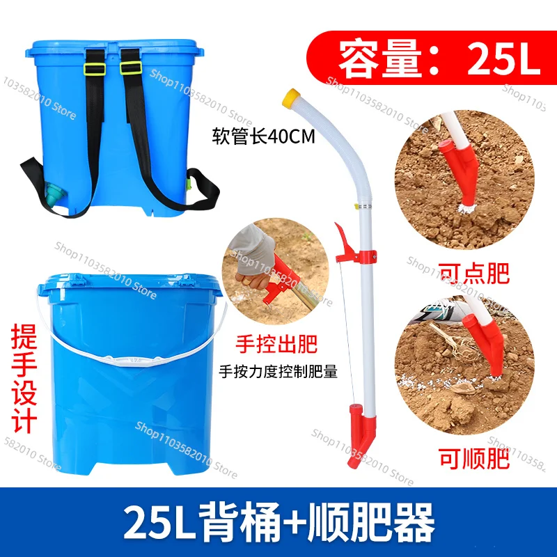 Manual Backpack Fertilizer Spreader, Corn Grain Seeder & Top Dressing Applicator for Farm