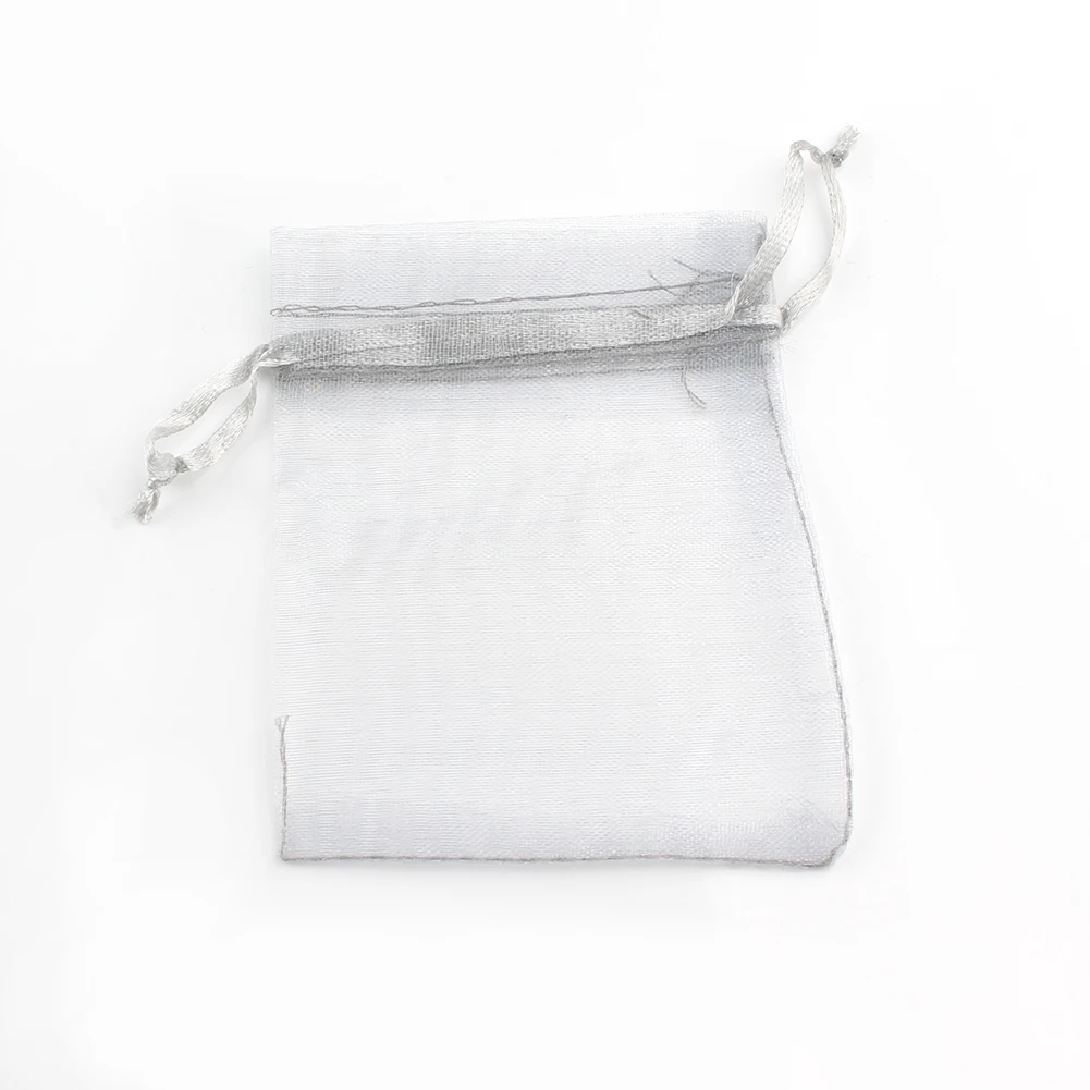 50pcs Adjustable Drawstring Organza Bags for Jewelry Packaging