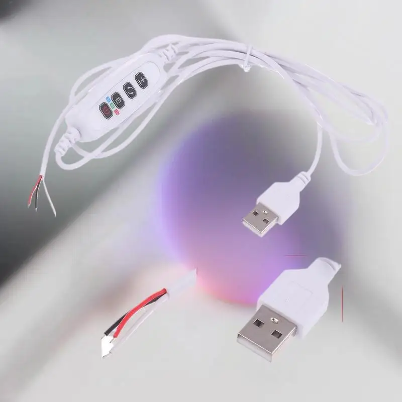 Plant Growth & Live Broadcast Light Control Timing Cable, Usb Powered DC 5V - Available in 1/3/5Pcs