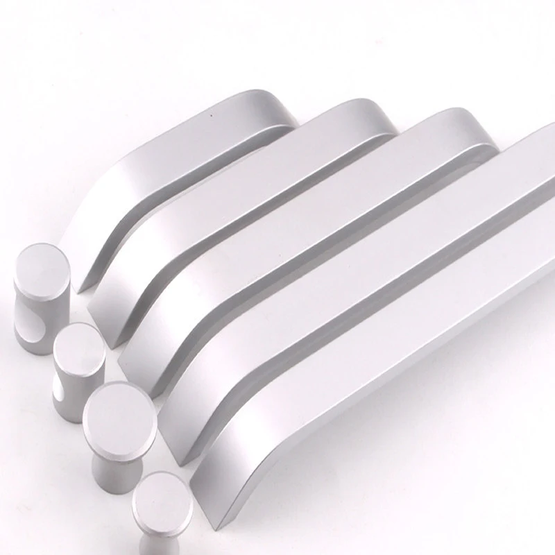 

Ручка для шкафа из матового цельного алюминия, толстая, современная, простая, удлиненная, с одним отверстием, маленькая, для дверей шкафов и выдвижных ящиков