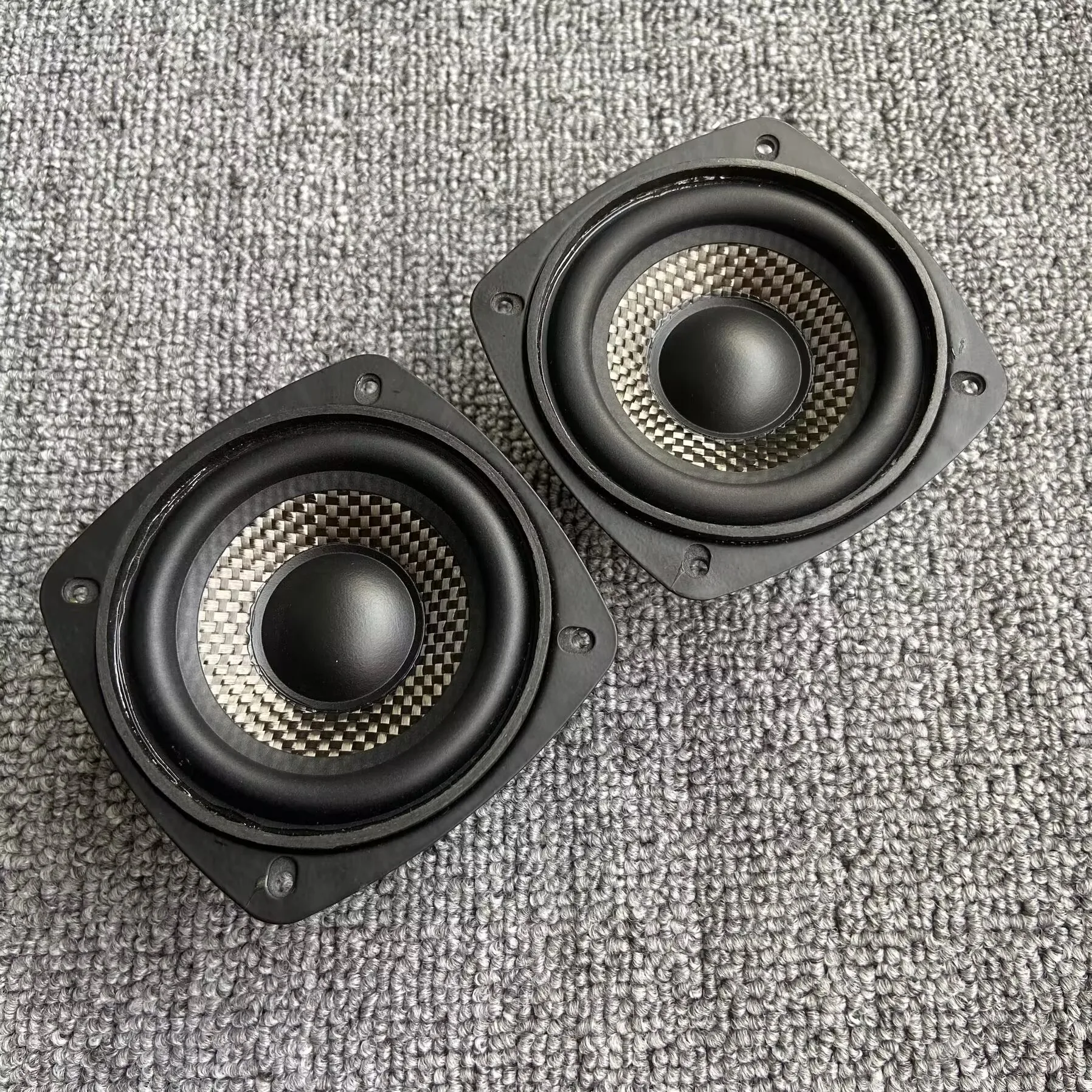 مكبر صوت متوسط التردد للمخروط من ألياف الكربون ghxamps ، 8 أوم DIY ، 15 واط ، نيوديميوم مغناطيسي ، 3 بوصة ، 82 ، 2