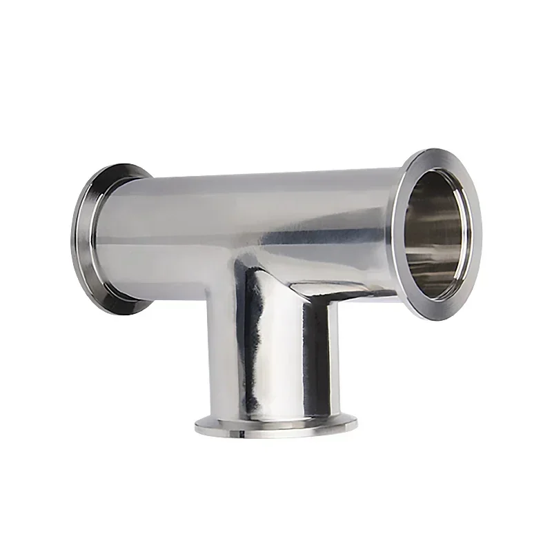 304 Stainless Steel Vacuum Tee Quick Installation Clamp Type Chuck Joint Fixed T-shaped Pipe Fittings Kf16/25/40/50