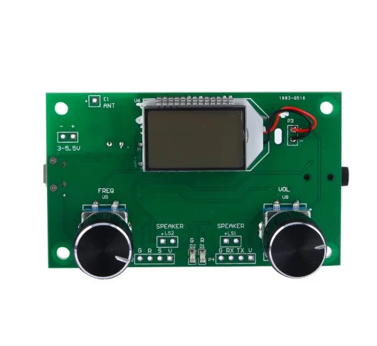 FM Receiver Module, Adjustable Frequency Stereo Output Radio Module, Wireless Audio Campus Radio Receiver