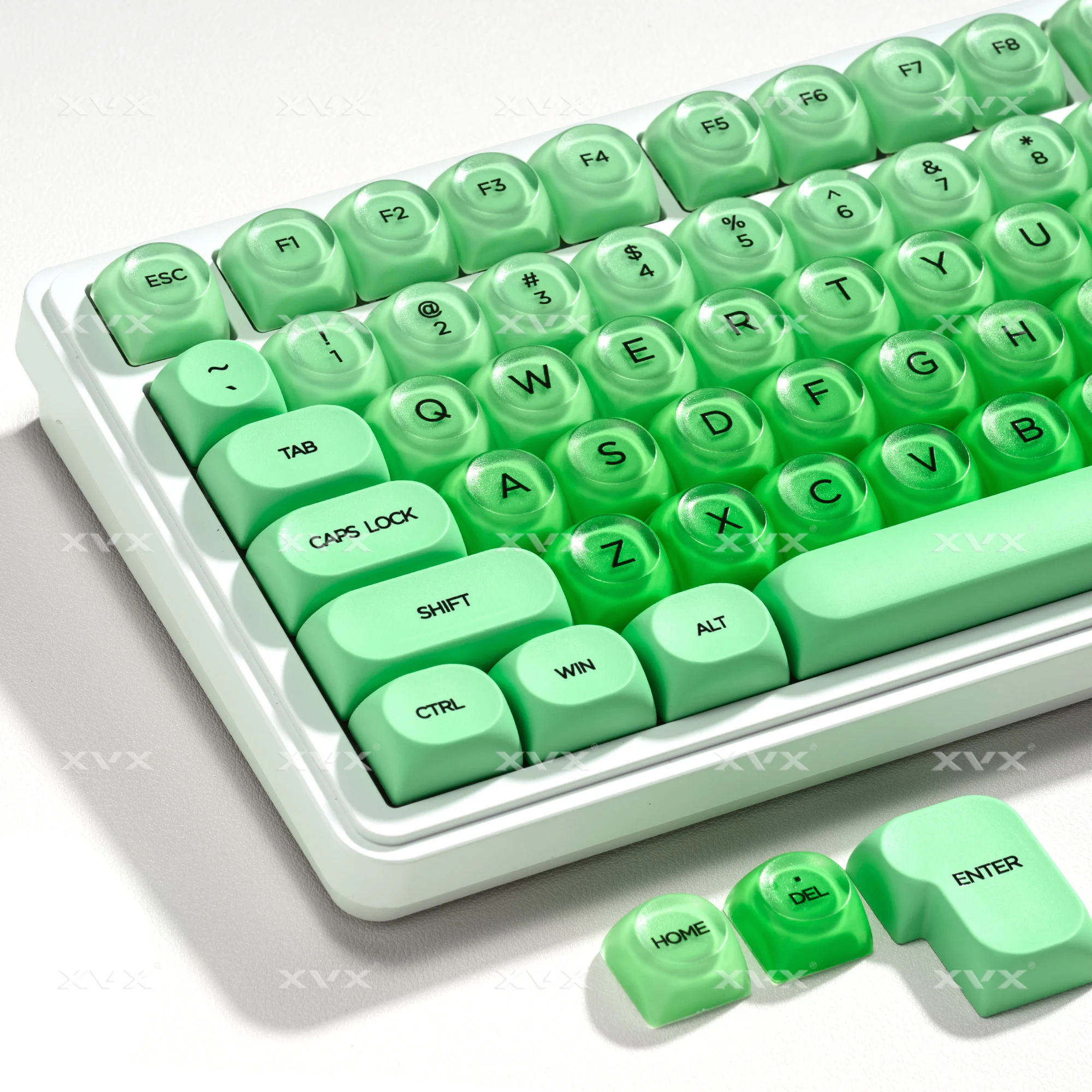

XVX Green HOA Jelly Keycap 132 Keys Dye Sublimation Pbt+Pc 75% Key Cap Set