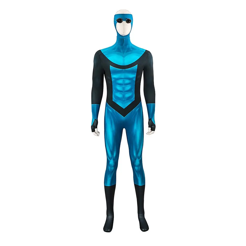 

Cartoon Invincible Mark Cosplay Grayson Jumpsuit Costume Men Disguise Mask Bodysuits Headwear Halloween Carnival Party Suit