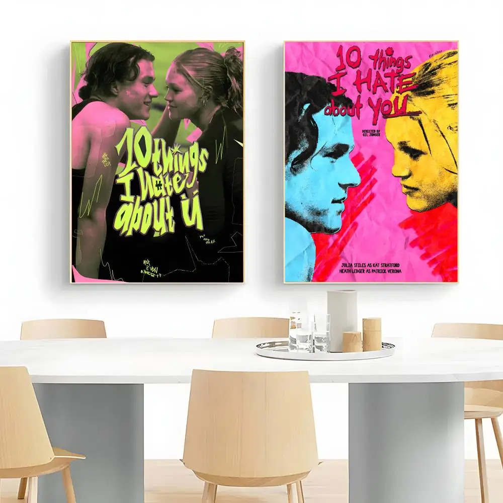 Classic American Movie 10 Things I Hate about You Poster Wall Art Print Decorative Mural Home Decor Gift Unframed