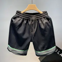 Fashion New Casual Shorts Men's Summer Simple Beach Pants Trendy Brand Fashionable Outer Wear Loose Sports Shorts