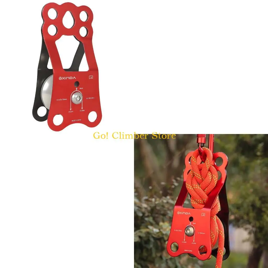 Q84C Mountaineering Rope Pulley with Large Sheave for Climbing Use
