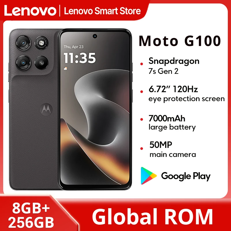 Motorola Moto G100 SmartPhone 5G Global ROM 6.72-inch FHD 120Hz Display Snapdragon 7s  Gen 2 IP64 7000mAh 50MP Camera Cellphone