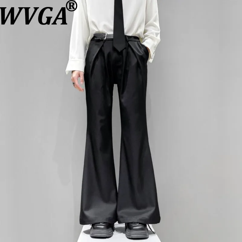

WVGA Spring Autumn New Men's Tide Flared Three-Dimensional Pleated Trendy Niche Chic Casual Versatile Straight Suit Pants W14010