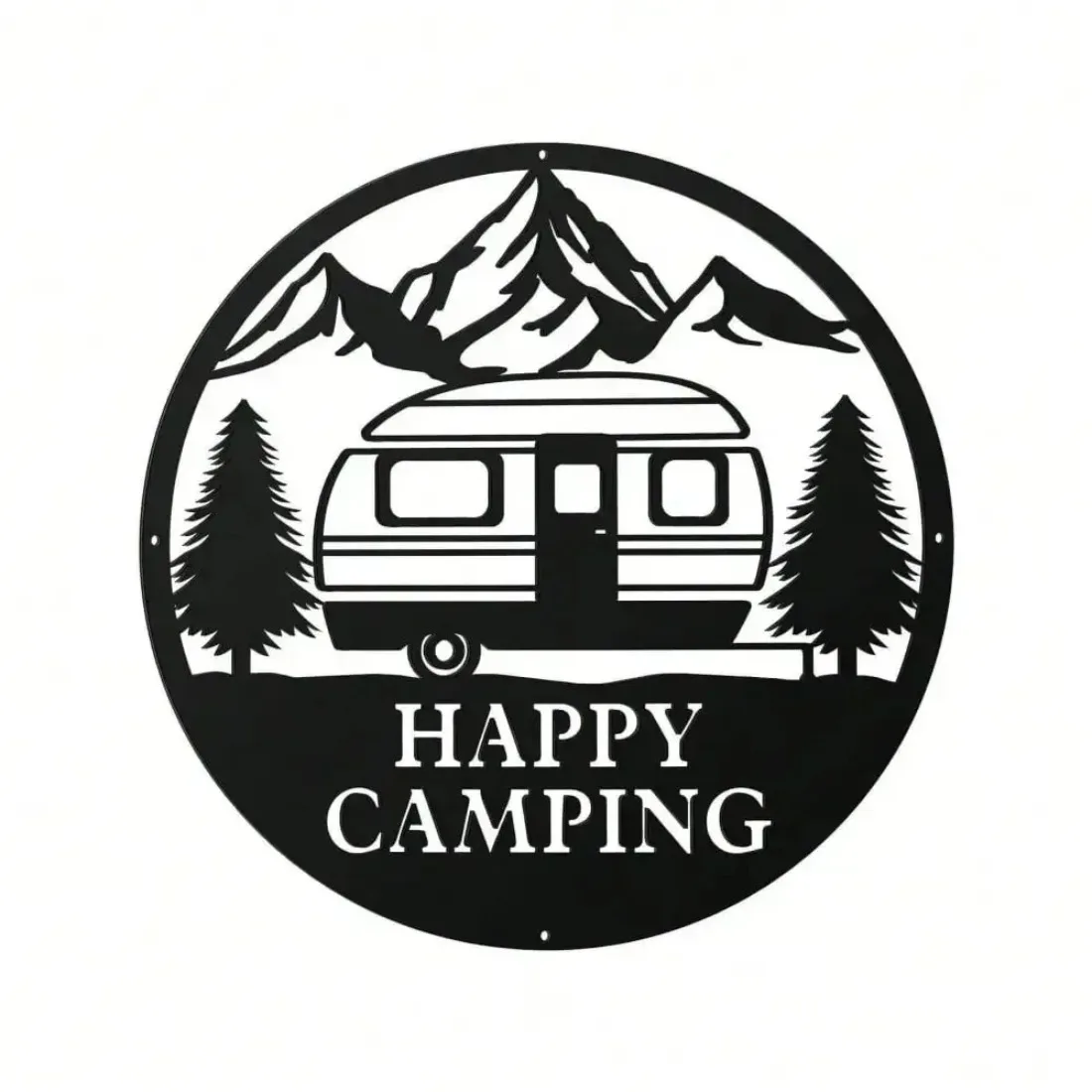 CIFBUY Metal Wall Art Black Vintage Sign Iron Craft Decor Indoor Outdoor Home Camper Plaque