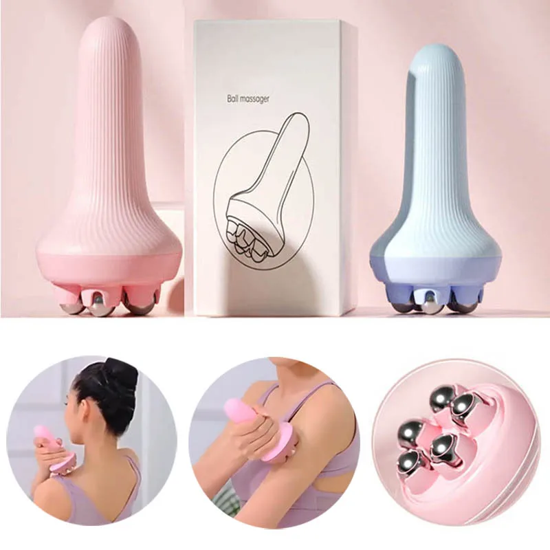 

Ручной массажный мяч с роликовыми шариками, ручной ролик на 360 градусов для мышц, спины, шеи, плеч, ног, расслабления мышц, массажный инструмент