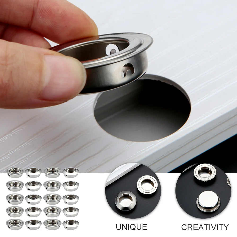 

40Pcs Invisible Flush Door Handle Stainless Steel Simple Embedded Furniture Pull Handle Wardrobe Cabinet Opening
